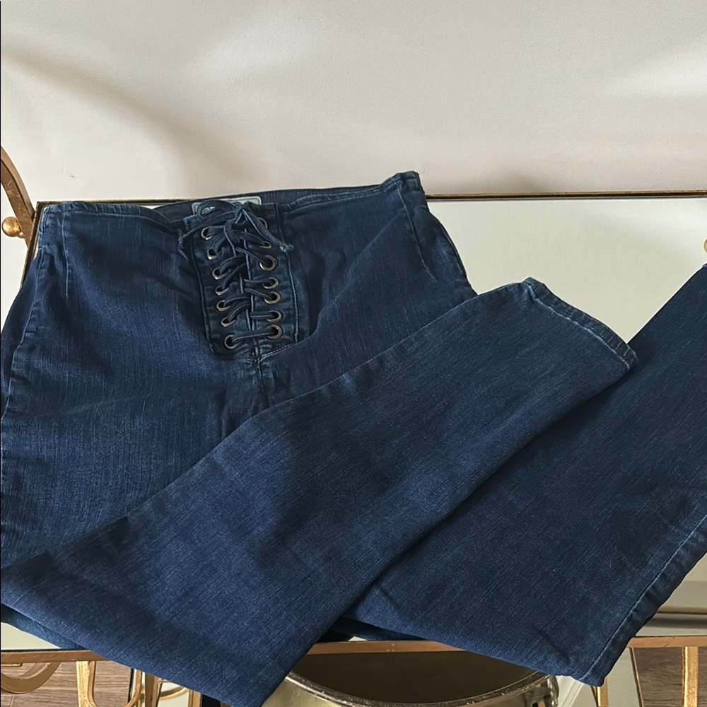 Free People Lace-Up Skinny Jeans size 29 $35